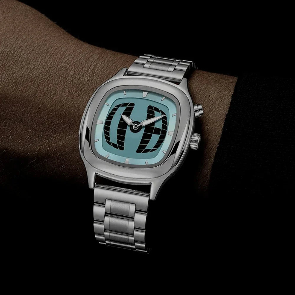 Sleek Square Red Quartz Watch
